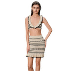 Damen elegantes Strand-Set mit Rüschendetails R&B