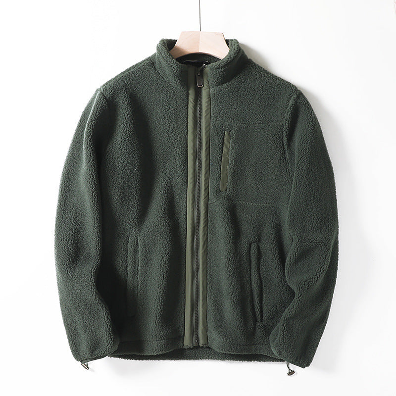 Damen Fleecejacke mit hohen Kragen und praktischen Reißverschlusstaschen Hedi-Mode