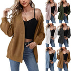Damen Lässiger Strickcardigan mit beeindruckendem strukturiertem Design und lässigem Schnitt R&B