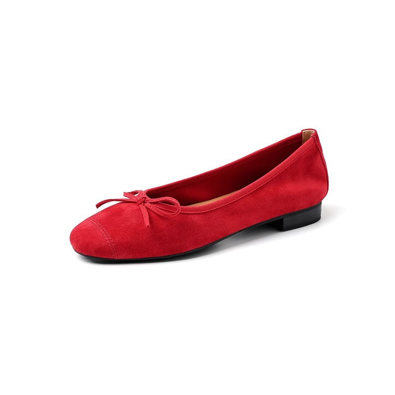 Damen Ballerinas mit schicker Schleifenverzierung und elegantem Metallfinish R&B