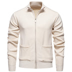 Herren Strickjacke mit durchgehendem Reißverschluss und seitlichen Taschen R&B