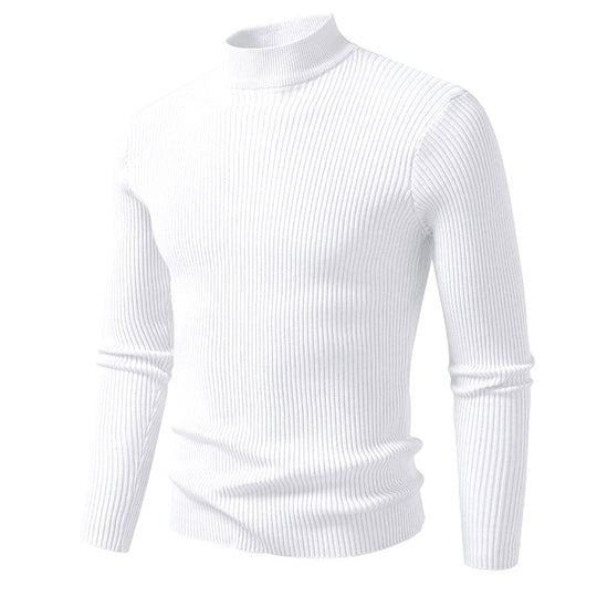 Herren Rollkragenpullover mit strukturierter Ripp-Optik R&B