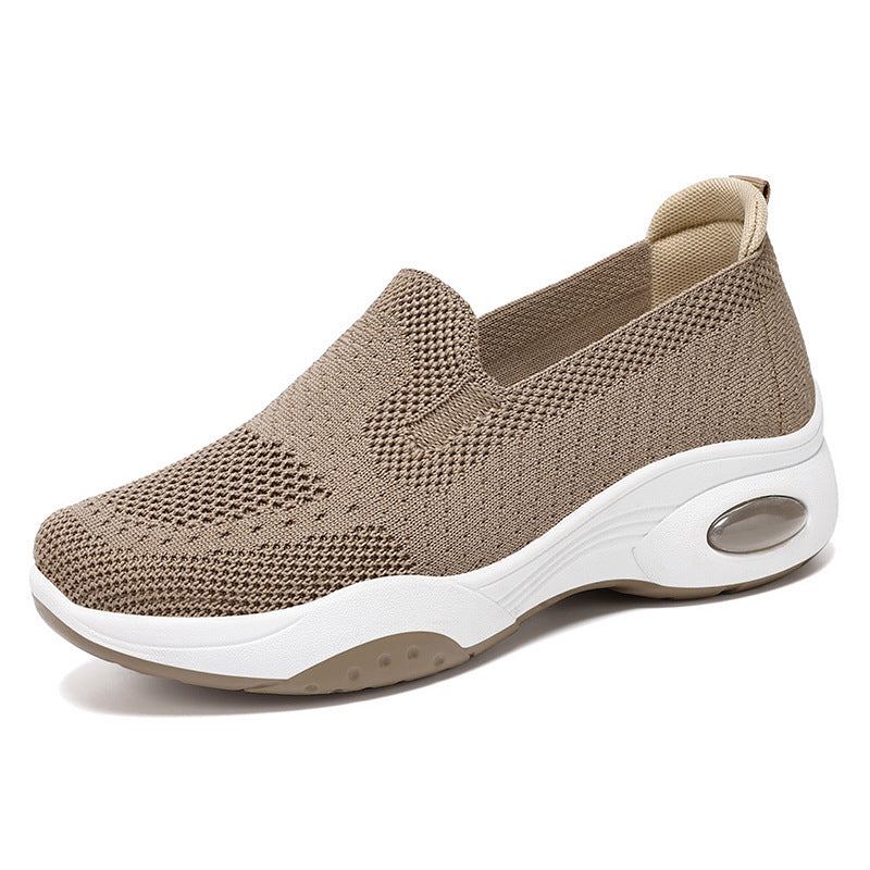 Damen Komfortable Slip-On Sneakers mit elastischer Strickoberfläche R&B