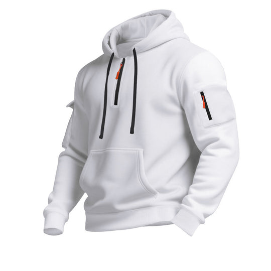 Herren Kapuzensweater mit Reißverschluss und praktischen Seitentaschen R&B