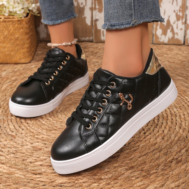 Damen Sportliche Sneakers mit gestepptem Obermaterial und glänzenden Akzenten R&B