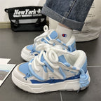 Damen Sportliche Chunky-Sneaker mit innovativem Schnürsystem und rutschfester Sohle R&B