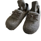 Damen warme Filz-Pantoffeln mit dekorativem Schleifen-Design R&B