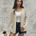 Damen weiche Strickjacke mit Taschen