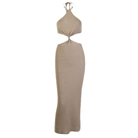 Damen Maxikleid mit cut-out Design und eleganter Knotendetail R&B