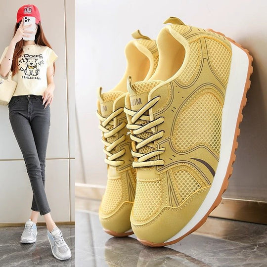 Damen Atmungsaktive Sport Sneaker mit flexiblem Mesh-Obermaterial und rutschfester Sohle R&B