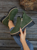 Damen lässige Stiefeletten mit seitlichem Reißverschluss und rutschfester Sohle R&B