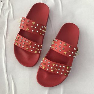 Damen Glamouröse Slides mit Nietenverzierung R&B