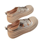 Damen Offene Trendige Sandalen mit hohem Plateau und modischen Kreuz-Riemen