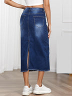 Damen Denim Maxirock R&B