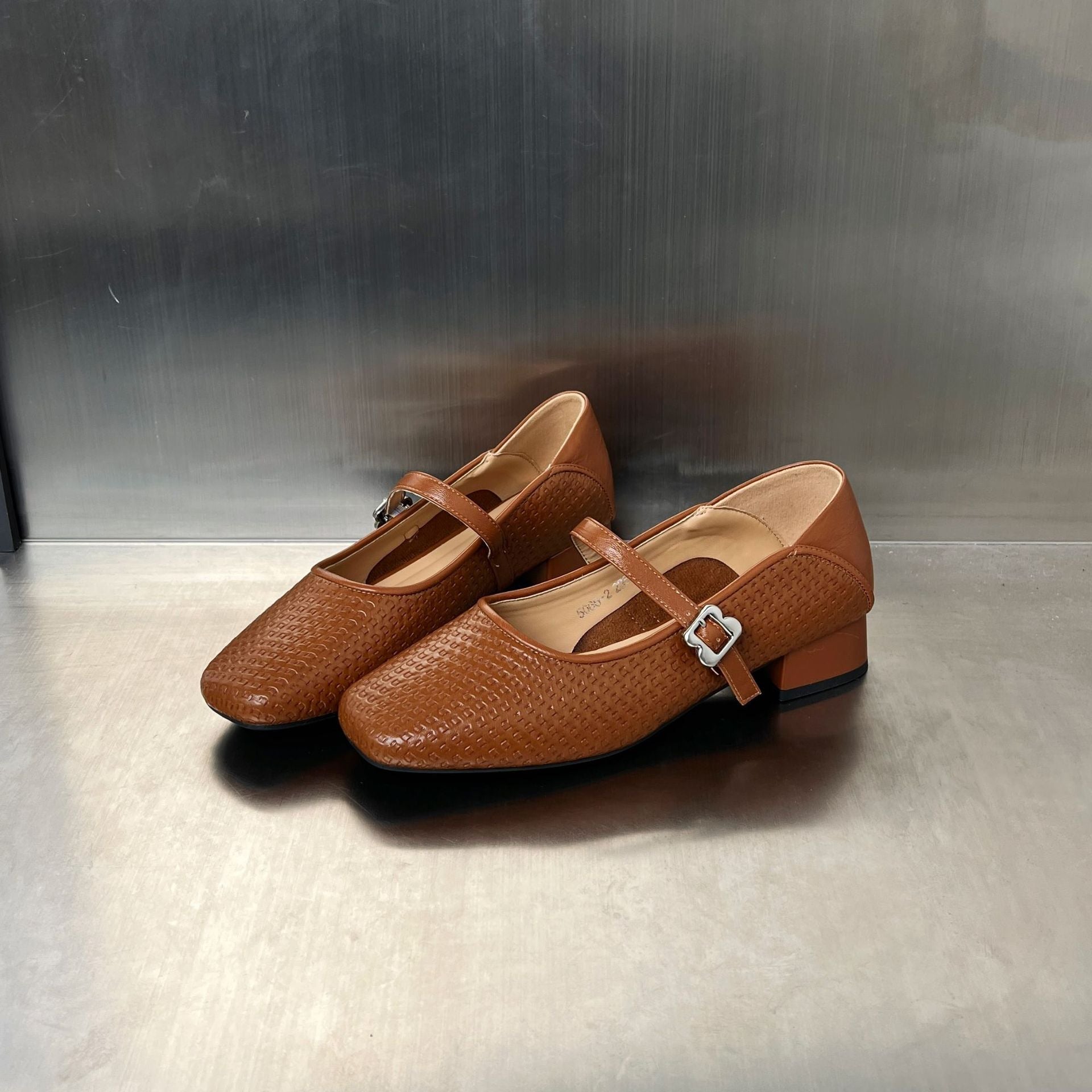 Damen Elegante Schnürschuhe mit modischer Riemenverzierung und bequemer Blockabsatz R&B