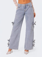 Damen Trendige Spitzenbluse mit langen Ärmeln und dekorativen Details R&B