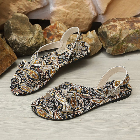 Damen offene Riemensandalen mit komfortablem Fußbett R&B