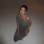 Damen Eleganter Einteiler mit asymmetrischem Schnitt und geschmackvollem Detail R&B