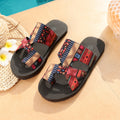 Damen Bequeme Freizeit-Sandalen mit modischen Überkreuzriemen und rutschfester Sohle R&B