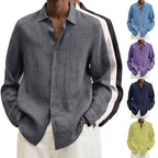 Herren nan leichtes Leinenhemd mit klassischem Kragen und lässigem Relaxed Fit R&B