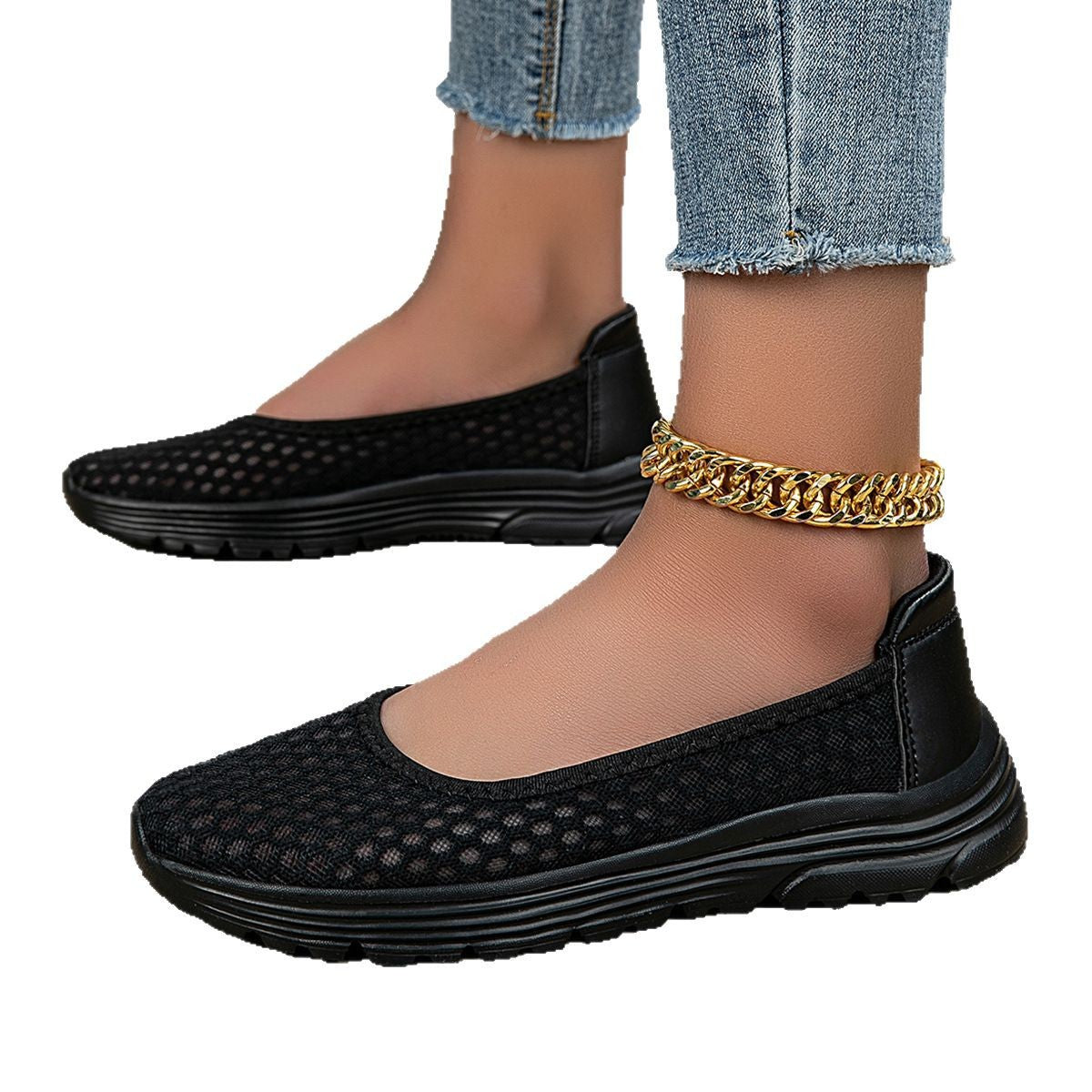 Damen Bequeme Freizeitschuhe mit atmungsaktiver Mesh-Oberfläche