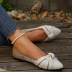 Damen elegante Ballerinas mit schickem Knoten-Detail und komfortabler Sohle