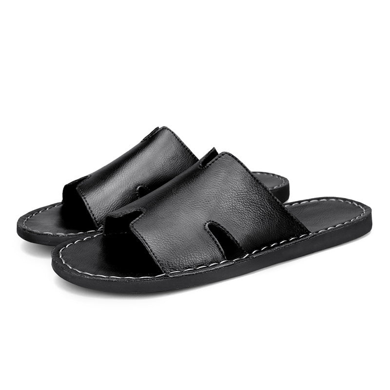 Herren Elegante und bequeme Leder-Sandalen mit verstellbarem Riemensystem R&B
