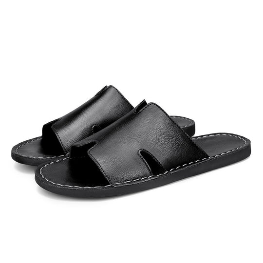 Herren Elegante und bequeme Leder-Sandalen mit verstellbarem Riemensystem R&B
