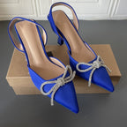 Damen Slingback-Pumps mit funkelndem Schleifendetail R&B