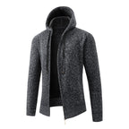 Herren gefütterte Strickjacke mit Kapuze R&B