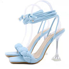 Damen Maßgeschneiderte High Heel Sandalen mit geflochtenem Riemen-Design R&B