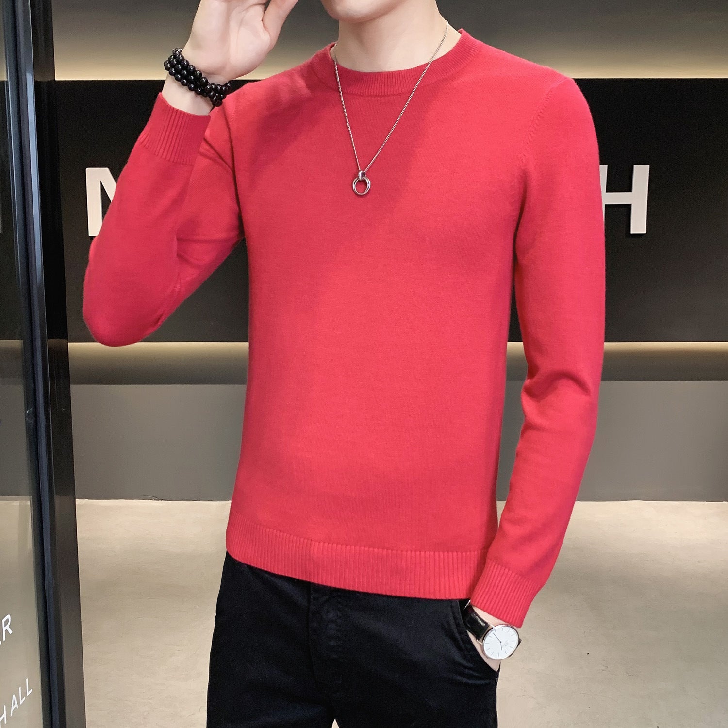 Herren hochwertige Strickpullover R&B