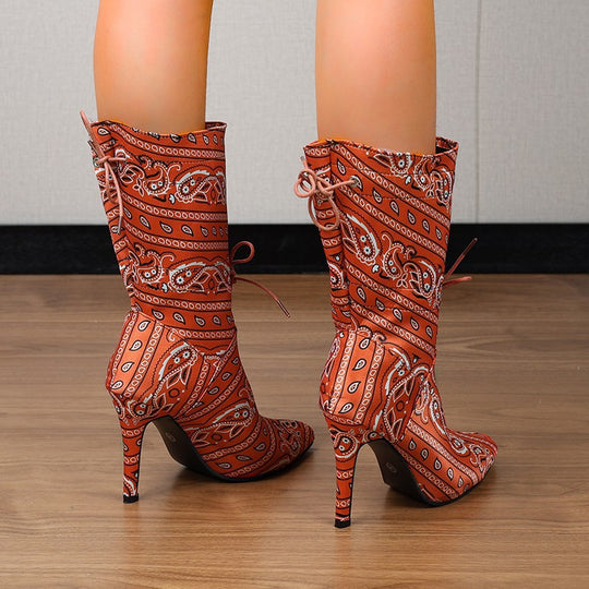 Damen High Heels Stiefel R&B