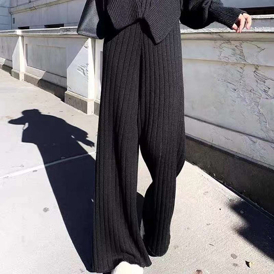 Damen Weitgeschnittene Relaxed-Look Strickhose R&B