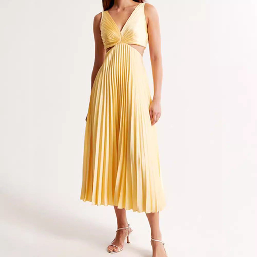 Damen Elegant gefaltetes Abendkleid R&B
