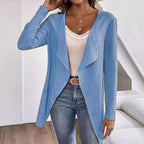 Damen eleganter Cardigan mit asymmetrischem Schnitt und strukturierter Oberfläche R&B