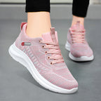 Damen Sportliche Lauf-Sneaker mit atmungsaktivem Mesh-Obermaterial und elastischer Sohle R&B