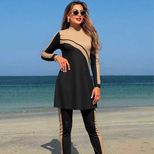 Damen Sport-Oberteil mit eleganter Leggings R&B