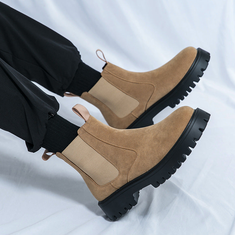 Damen Modische Chelsea-Stiefel mit rutschfester Sohle und elastischen Einsätzen R&B