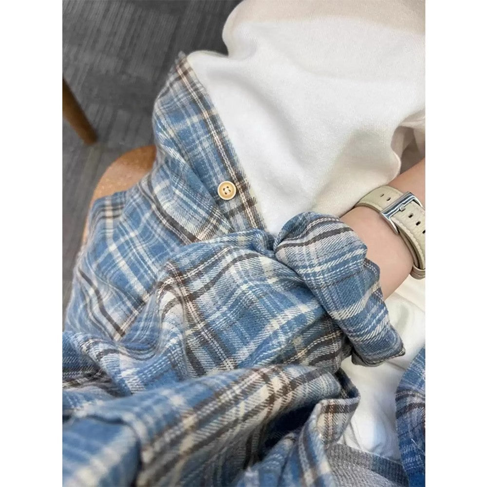 Damen lässige Karottenjeans mit weitem Bein und Oversized-Hemd R&B