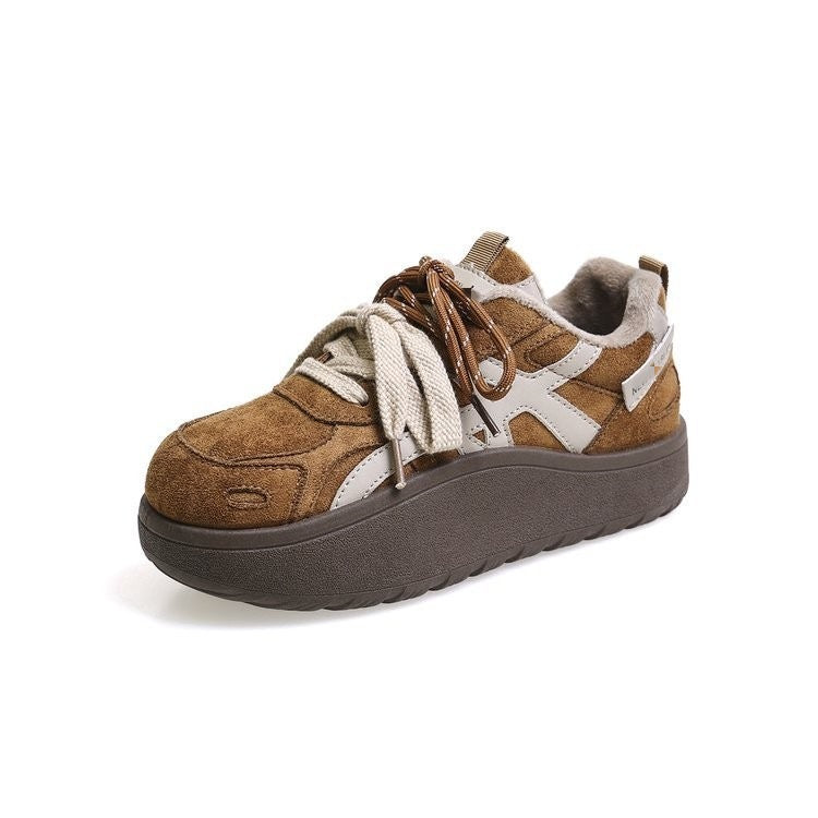 Damen Modische Sneakers mit warmem Innenfutter und elastischem Schnürsystem R&B