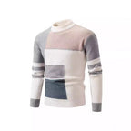 Herren Strukturierter Pullover mit modernem Farbblockdesign