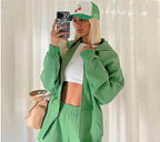 Damen Sportliches Sweatshirt-Set mit Kapuze und weichen Materialien R&B