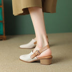 Damen Halbschuhe mit geschlossener Schuhspitze und verstellbarem Riemen