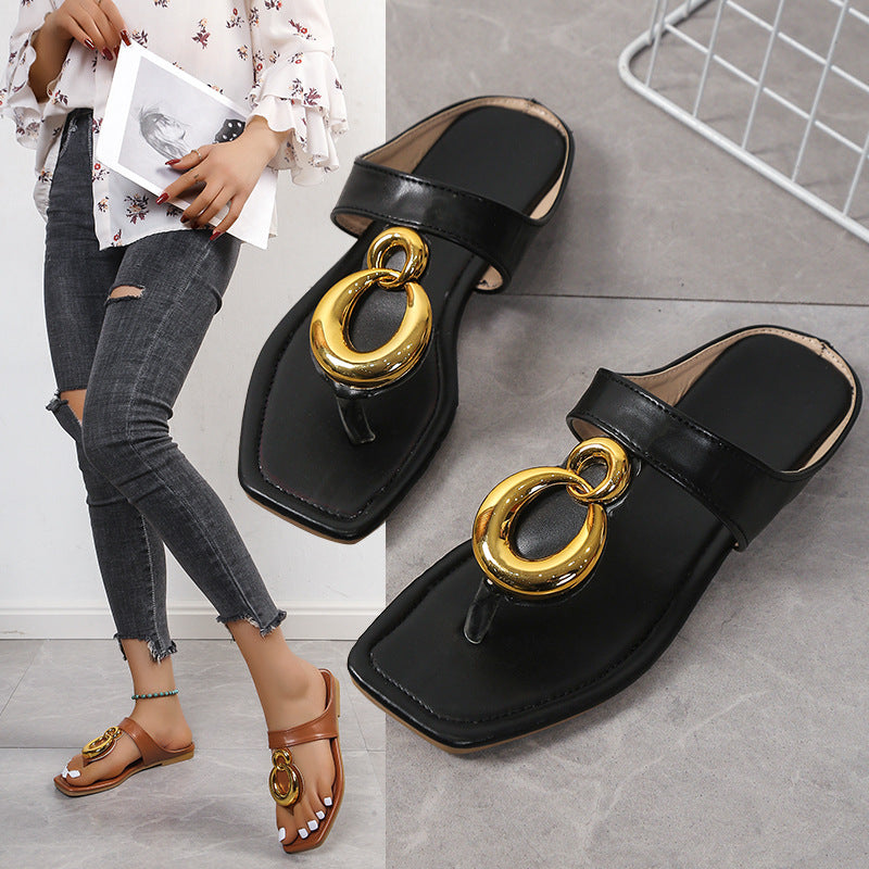 Damen modische Sandalen mit eleganter Schnalle und anatomischem Fußbett R&B
