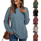 Damen lässiges Langarmshirt mit Streifen R&B