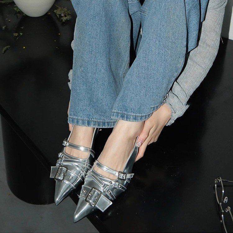 Damen elegante Sling-Pumps mit modischer Schnallenverzierung R&B