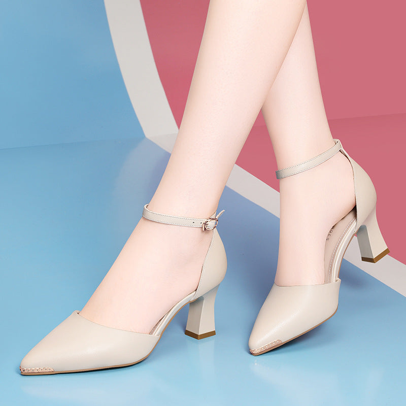Damen elegante Slingback-Pumps mit modischem Blockabsatz R&B