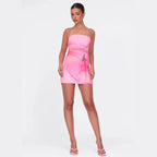 Damen Mini-Kleid mit asymmetrischem Schnitt und Raffungsdetails R&B