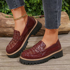 Damen Loafers mit glattem Obermaterial und robustem Profilsohle R&B